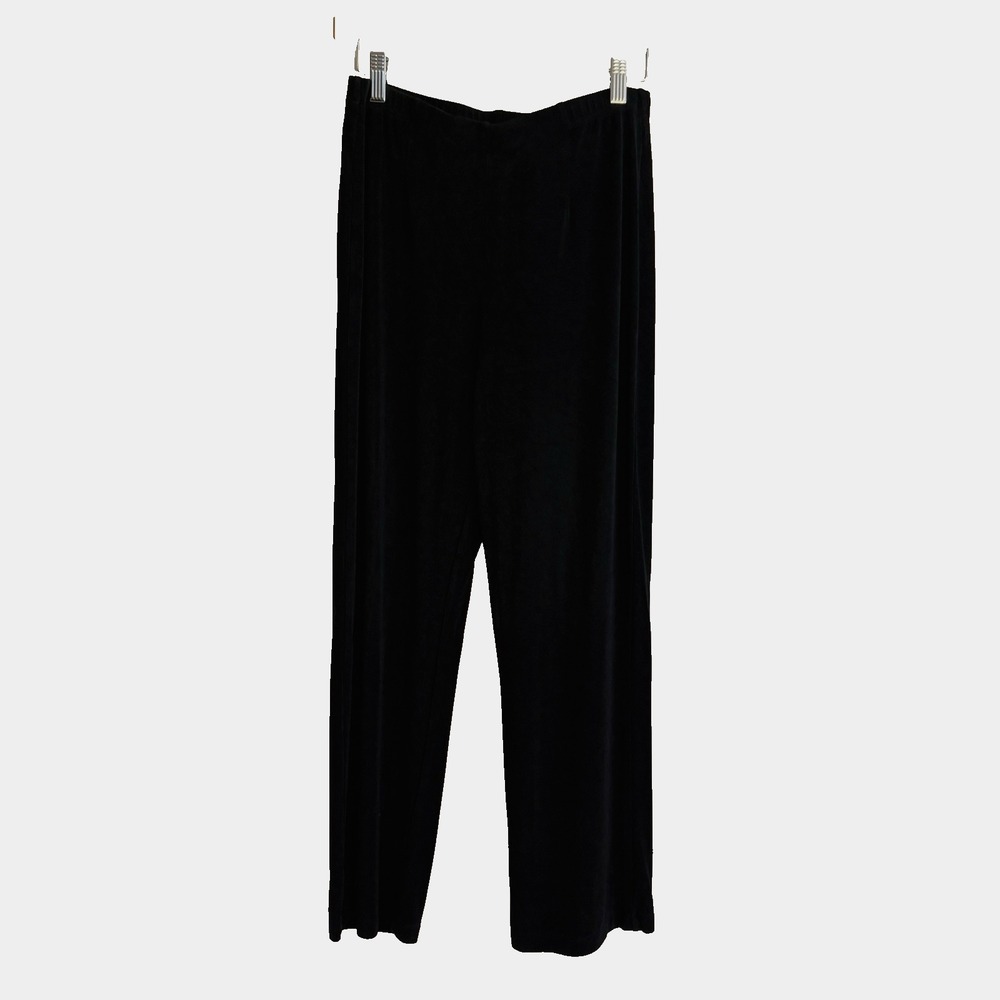 Travelers by Chicos Womens Pull On Black Pants Sz 1 US 8/10 Short Quiet Luxury